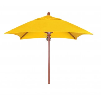 Commercial Restaurant Umbrellas 6ft Square Wood Composite Fiberglass Market Umbrella